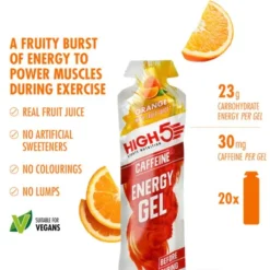 High5 Energy Gel Caffeine Orange - Box 20x40g