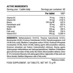 PillarPerformance Ultra B Active Peak Performance 60ct Bottle